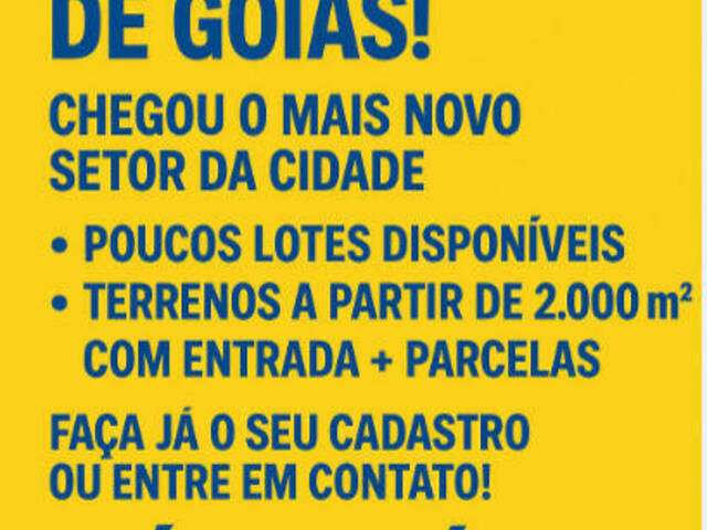 #567 - Área para Venda em Bela Vista de Goiás - GO - 1